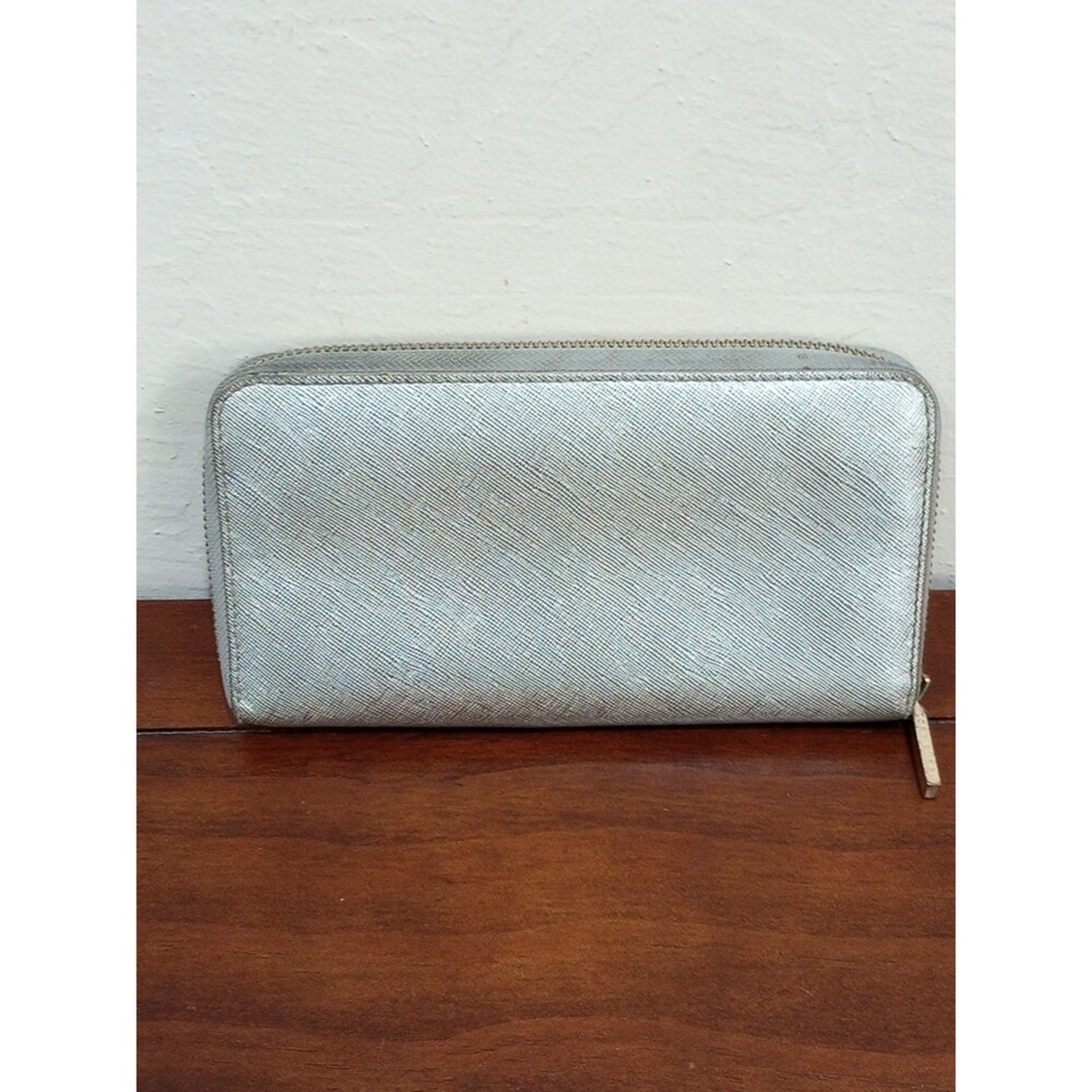 Tory Burch Metallic Champagne Gold Zip Continental Wallet - Picture 2 of 10